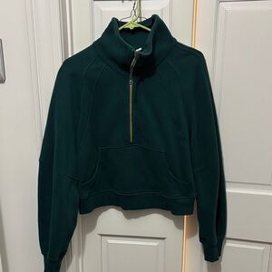 Scuba funnel neck cropped half zip sweatshirt size XS/S brand new condition!